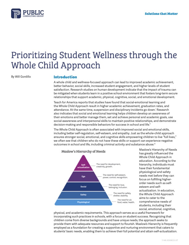 Whole Child Approach